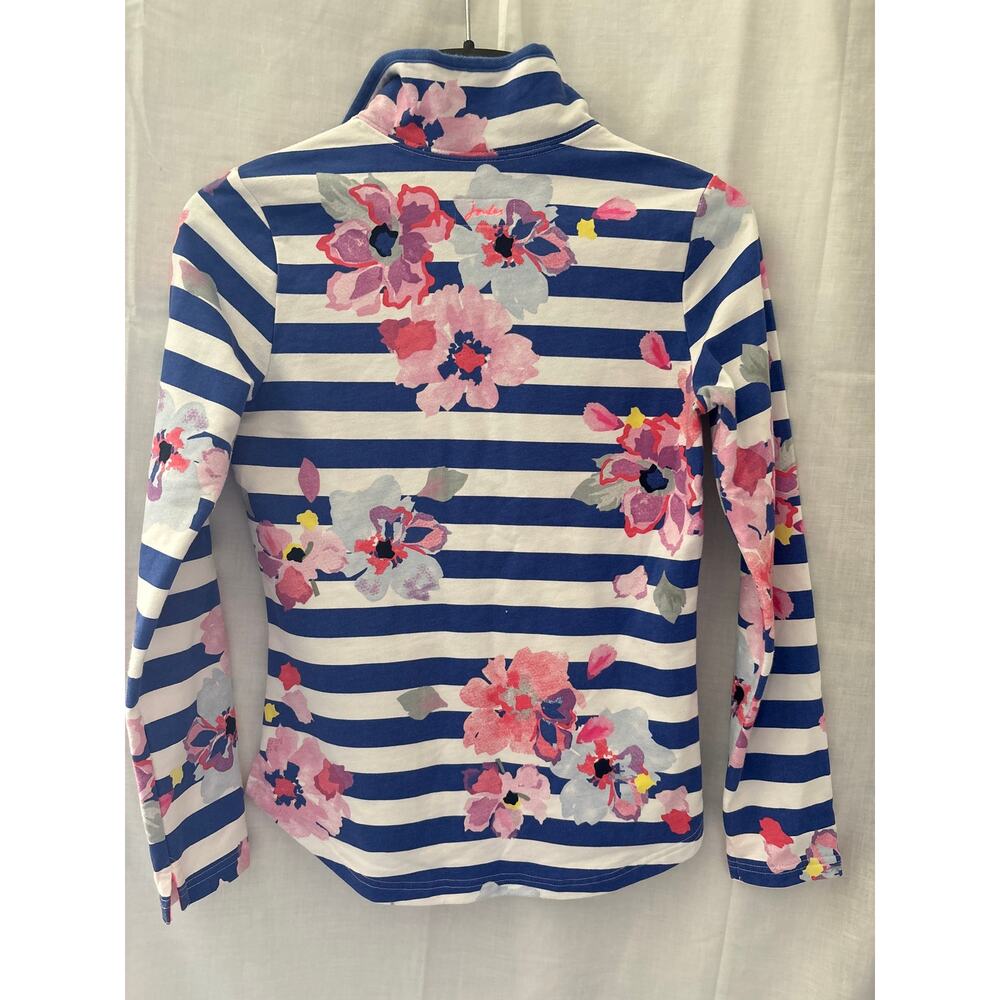 Joules Size 2 Floral Casual 1/4 Zip Floral Print Sweatshirt Top Fairdale Print - Picture 5 of 5
